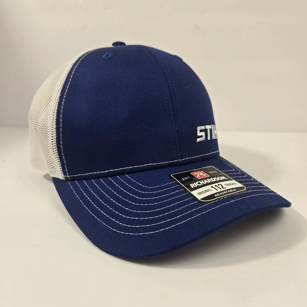 Richardson 112 Stihl Trucker Hat Blue White Mesh Snapback Adjustable Cap NEW